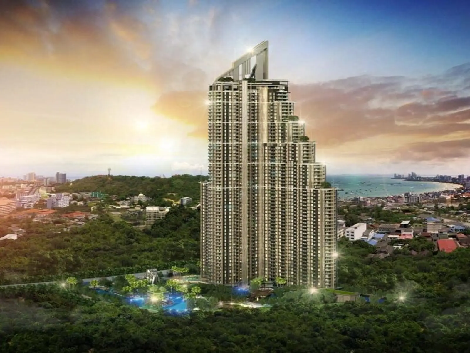 Condo 2 chambres vue mer à vendre — Pratamnak, Pattaya