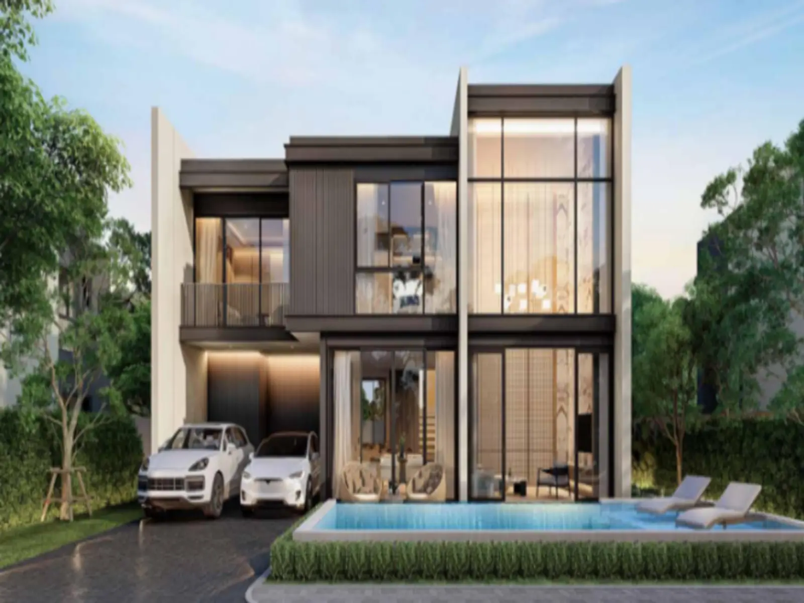 Villa avec piscine 4 chambres neuf à vendre — Huai Yai, Pattaya